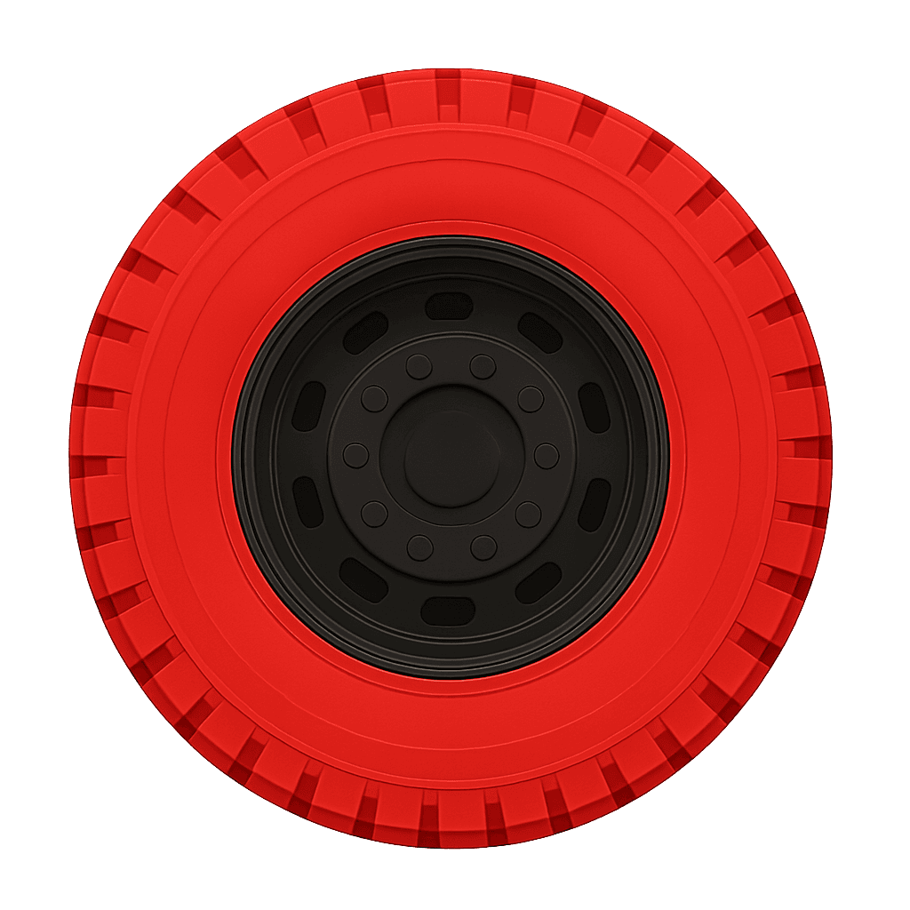 Spinning truck tire
